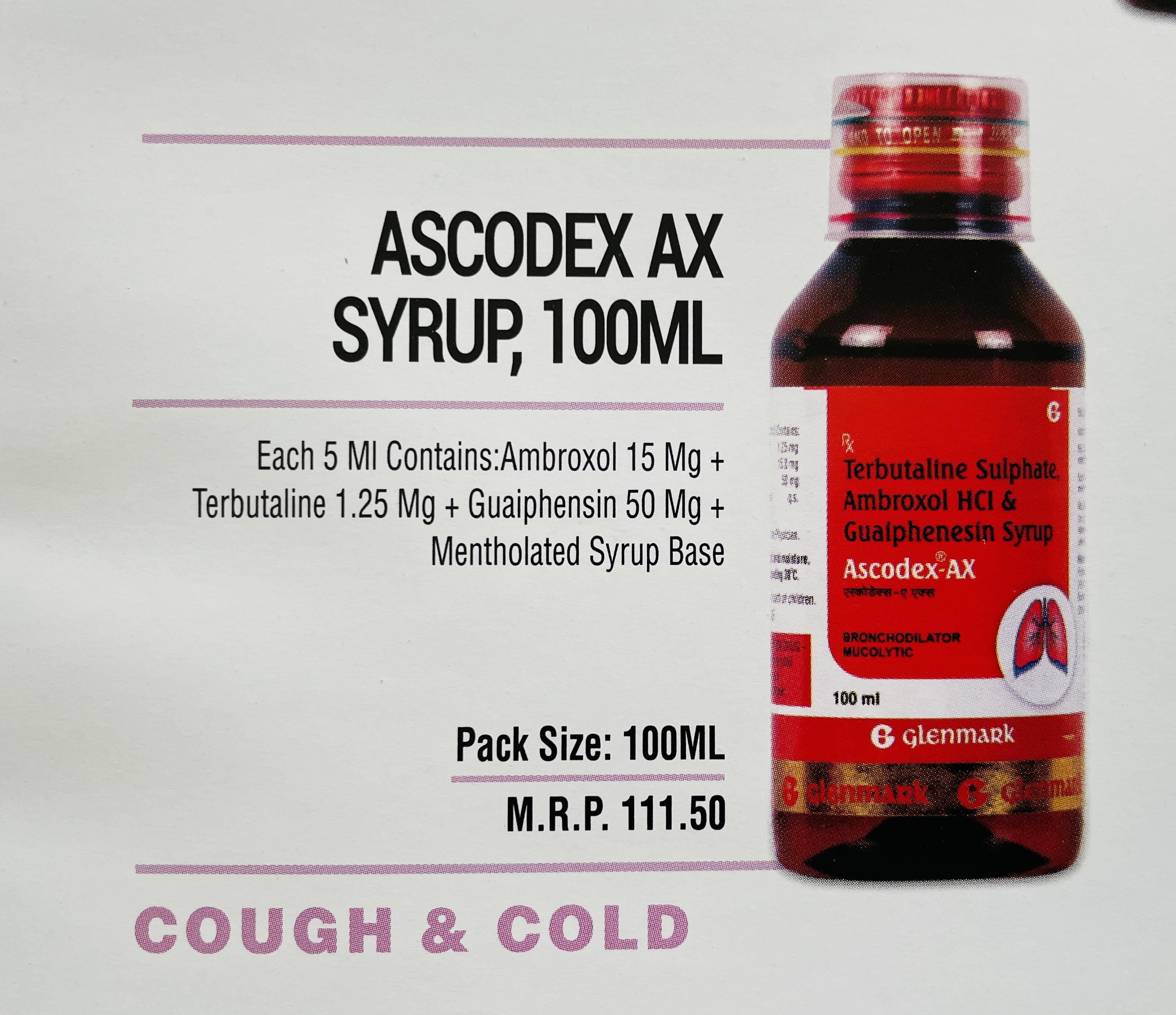 ASCODEX AX SYRUP, 100ML