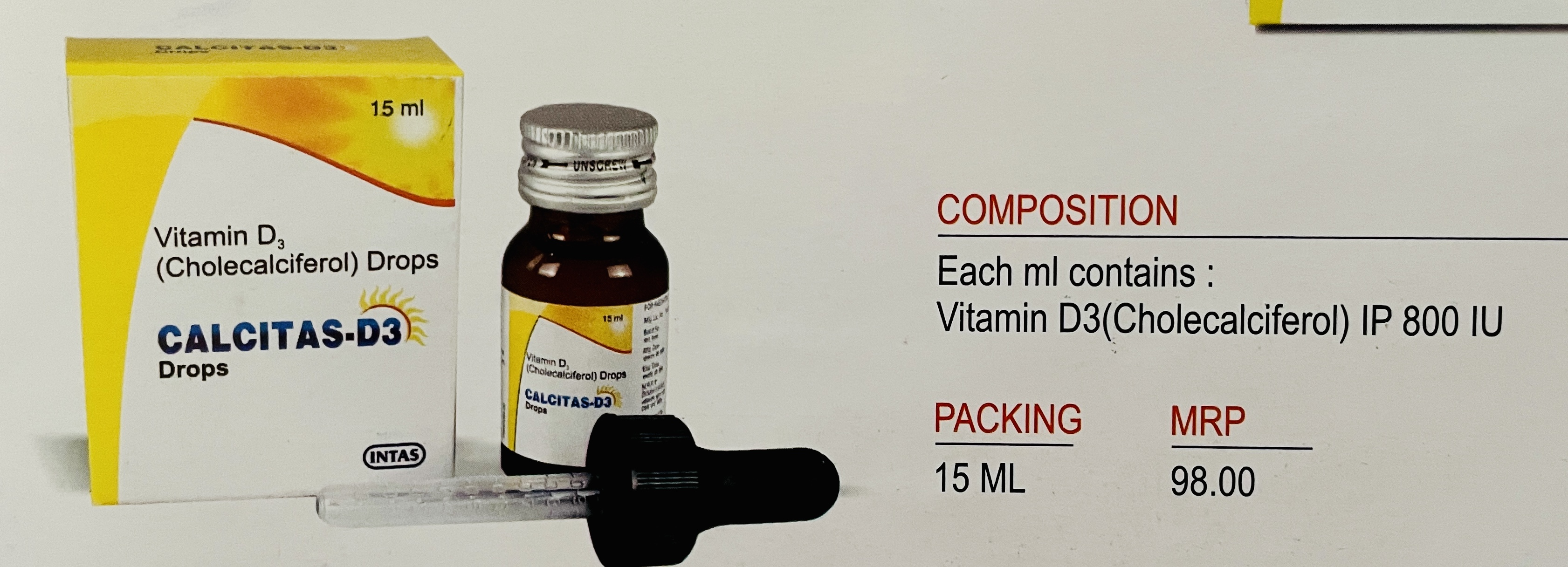 CALCITAS D3 DROPS 15ML