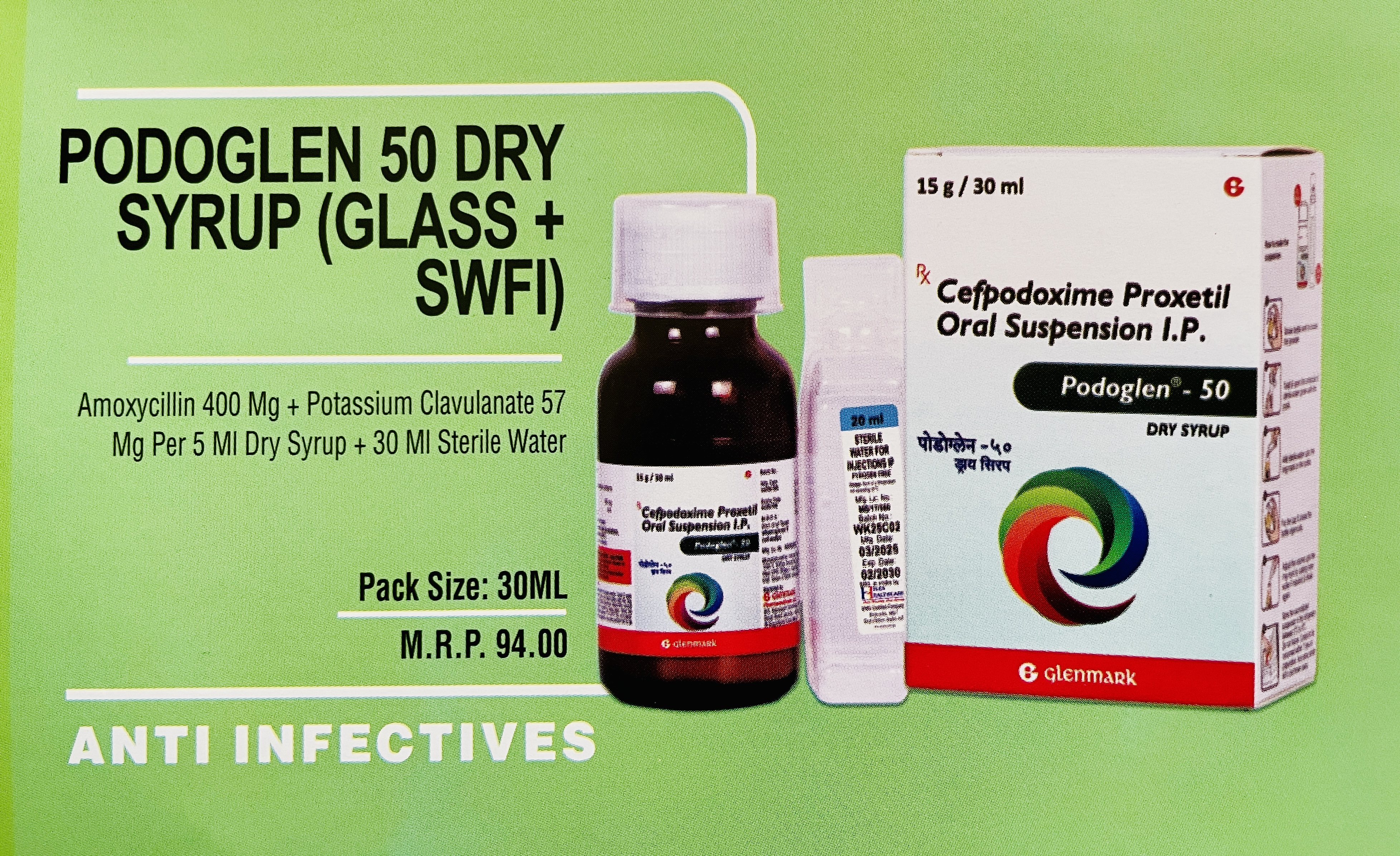 PODOGLEN 50 DRY SYRUP (GLASS + SWFI)
