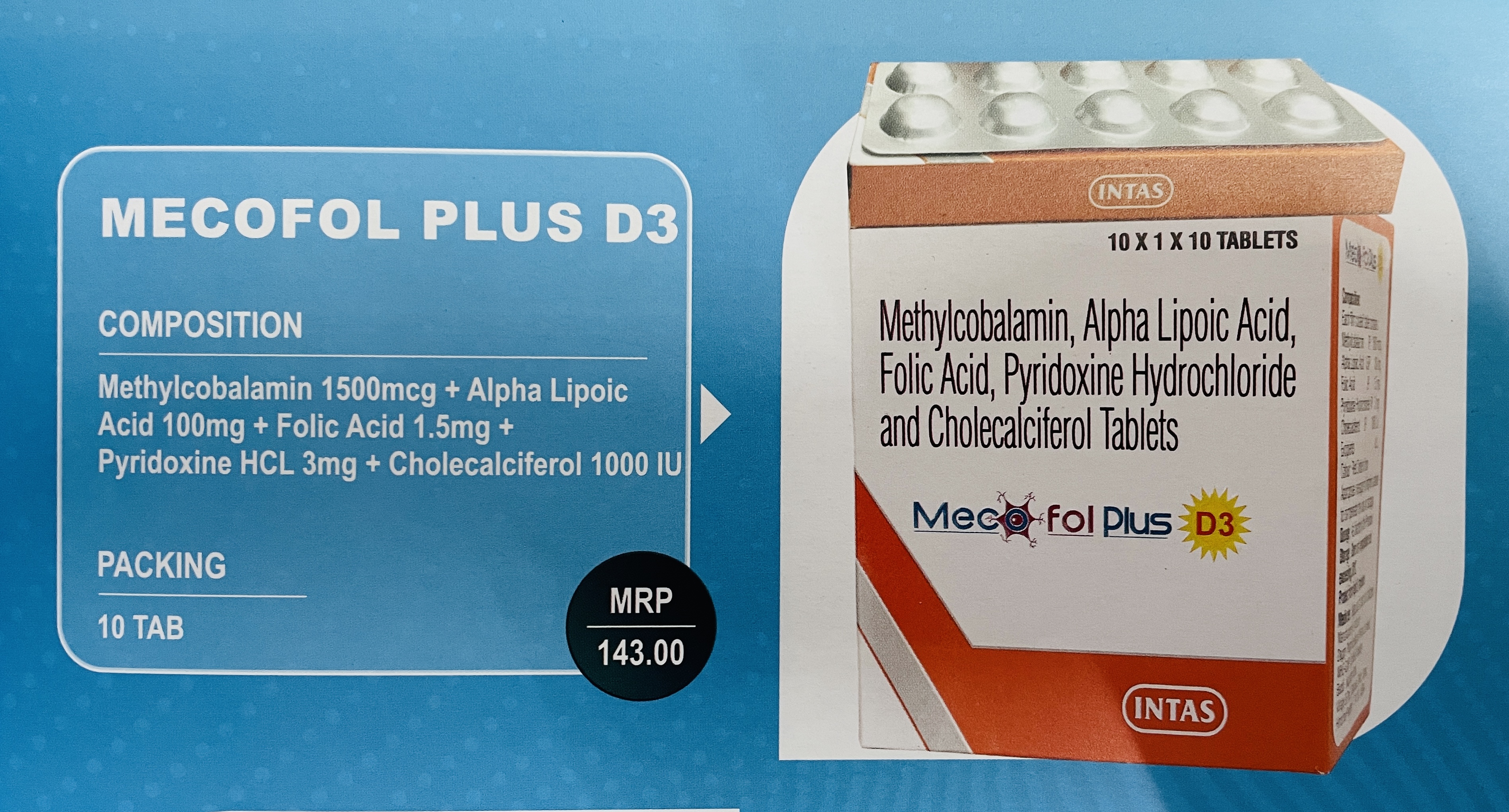 MECOFOL PLUS D3 10 TAB